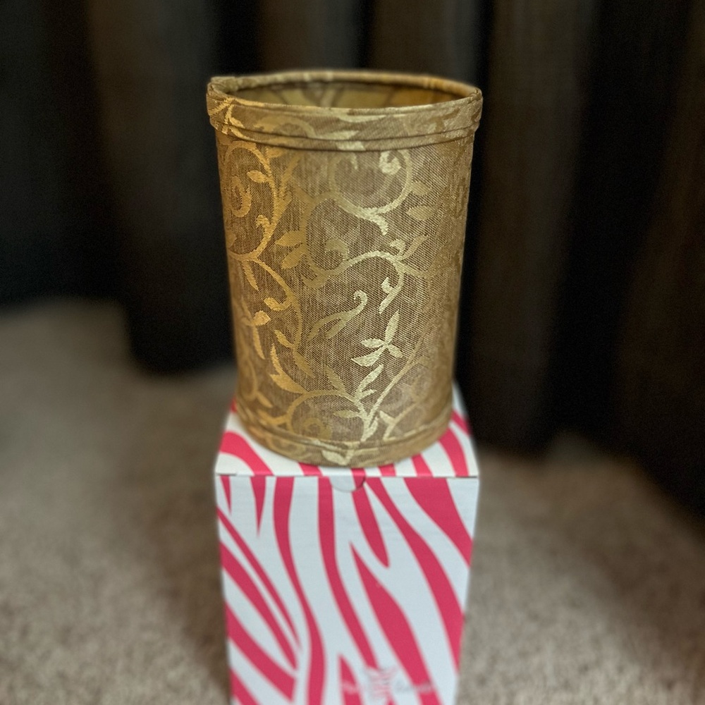 Pink Zebra rare Elegant Gold Patterned fabric accent shade
